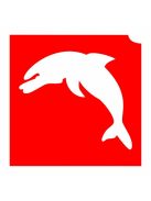 KiviArt 4x4cm Csillámtetoválás sablon 02 delfin 