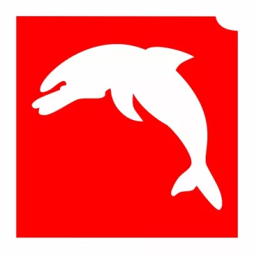 4×4 cm-es KiviArt delfin csillámtetoválás sablon öntapadós kivitelben
