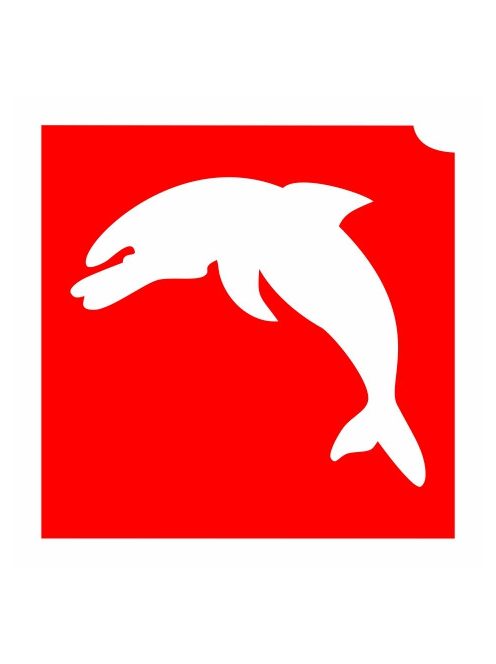 KiviArt 4x4cm Csillámtetoválás sablon 02 delfin 