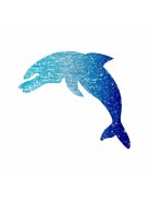 KiviArt 4x4cm Csillámtetoválás sablon 02 delfin 