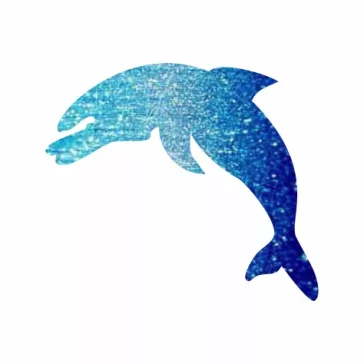 4×4 cm-es KiviArt delfin csillámtetoválás sablon öntapadós kivitelben
