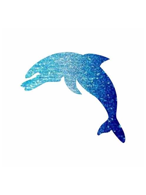 Glitter tattoo stencil dolphin