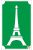 8x5 cm-es Csillám tetoválás sablon - Eiffel torony 125