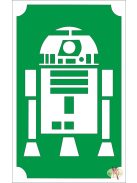 8x5 cm-es Csillámtetoválás sablon - Star Wars, R2-D2 130