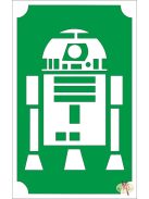 8x5 cm-es Csillámtetoválás sablon - Star Wars, R2-D2 130