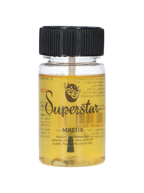 Superstar Mastix bőrragasztó 50 ml-es flakonban, parókák, szakállak és protézisek ragasztásához