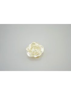 Akril gyöngy Rózsa 19 mm - 10 db/cs,  gyöngy fehér