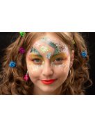 PXP Le Printemps 12 rekeszes chunky csillámkrém paletta élénk, UV-reaktív tavaszi színekkel.