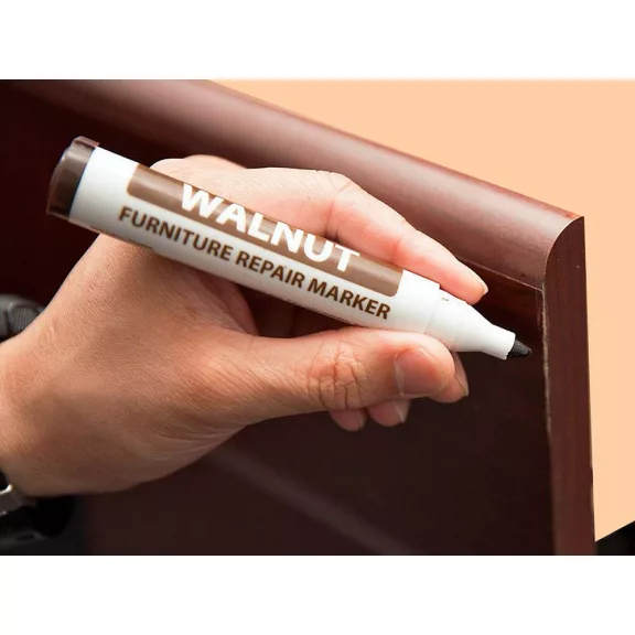 Nagy bútorjavító készlet nyolc színű markerekkel és viaszokkal