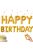 Happy Birthday arany fólia lufi girland születésnapi dekoráció
