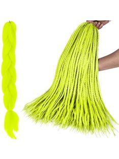 Szintetikus haj színes afro-ombre fonathoz - Neon zöld