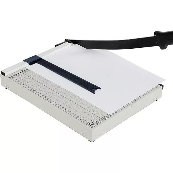Fém papírvágó guillotine A4–B7 mérőráccsal és hosszú vágókarral