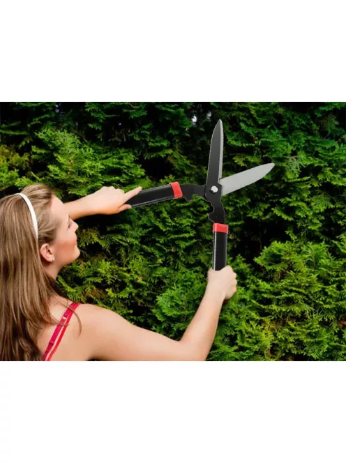 kézi kerti olló sövény nyírásához acél pengével