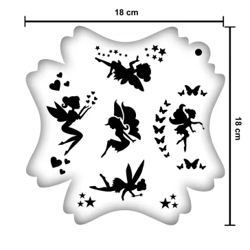 Arcfestő Tündér stencil – Precíz és könnyen használható sablon arcfestéshez