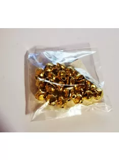 Csengettyű - arany, fényes, kerek füles több méret