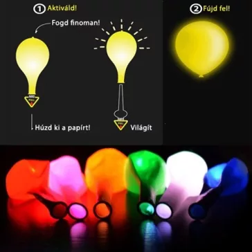 Világító led lufik 5db/cs