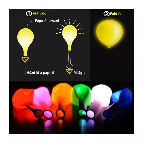 Világító led lufik 5db/cs