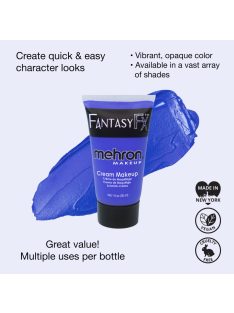 Mehron Fantasy FX Blue krémes arcfesték tégelyben, élénk kék színű professzionális arc- és testművészethez