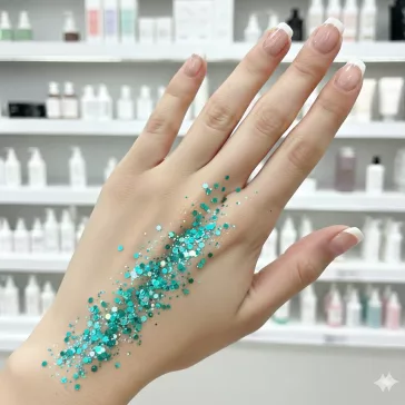KiviArt Mixed Chunky UV Csillám Green GSL150 - Világító Zöld Nagyszemcsés Glitter
