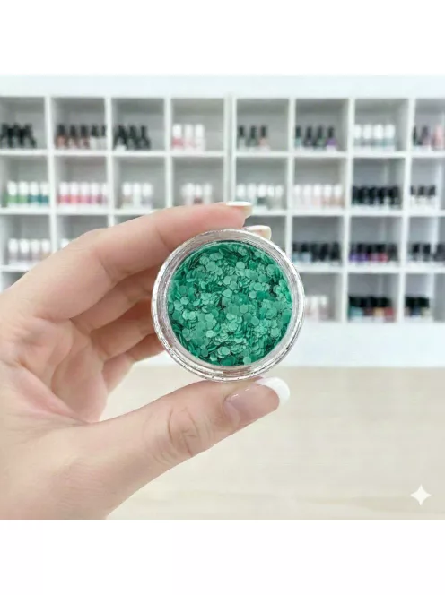 KiviArt Mixed Chunky UV Csillám Green GSL150 - Világító Zöld Nagyszemcsés Glitter