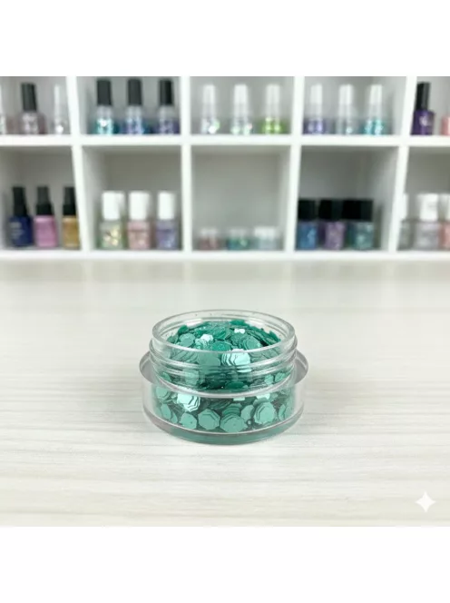 KiviArt Mixed Chunky UV Csillám Green GSL150 - Világító Zöld Nagyszemcsés Glitter