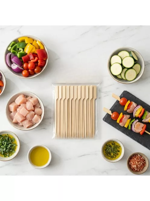 12 cm-es mini bambusz nyársak 25 darabos csomagban party falatkákhoz