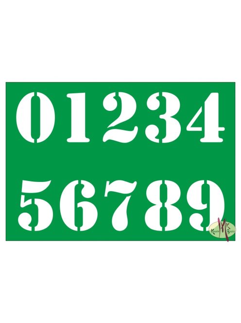 Többször használható festősablon számok 0-9 kreatív hobbihoz