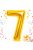 7-es szám arany fólia lufi 66 cm születésnapi dekoráció