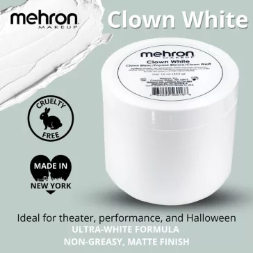 MEHRON-Clown-White-Bohoc-feher-XL-454-gramm