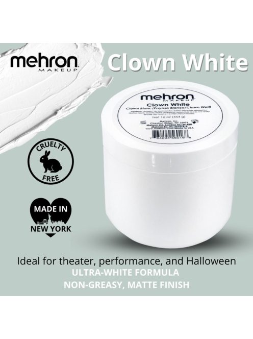 MEHRON-Clown-White-Bohoc-feher-XL-454-gramm