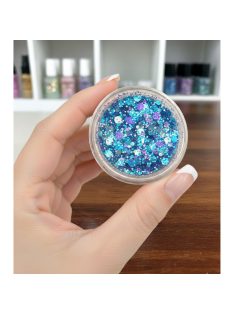 KiviArt Frozen Mixed Chunky Csillám - Jégvarázs Kék Glitter Sminkhez