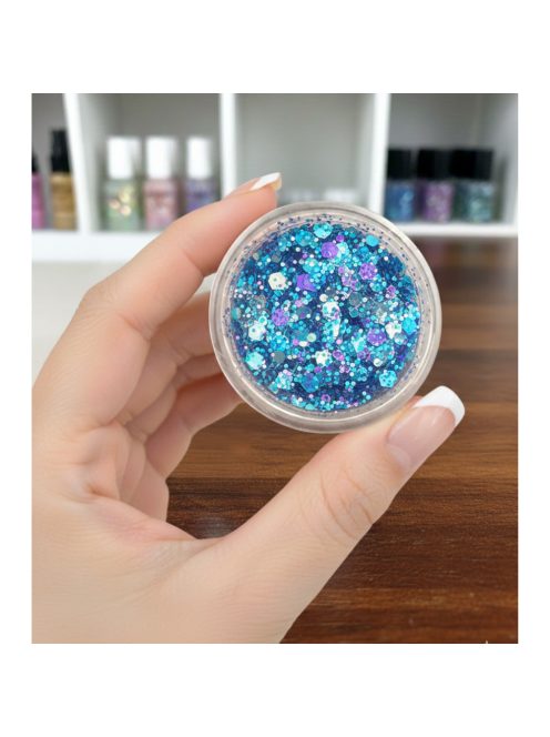 KiviArt Frozen Mixed Chunky Csillám - Jégvarázs Kék Glitter Sminkhez