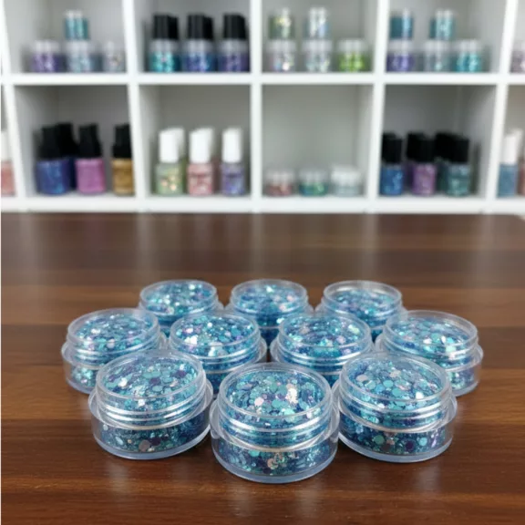 KiviArt Frozen Mixed Chunky Csillám - Jégvarázs Kék Glitter Sminkhez