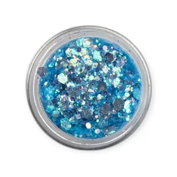 KiviArt Frozen Mixed Chunky Csillám - Jégvarázs Kék Glitter Sminkhez