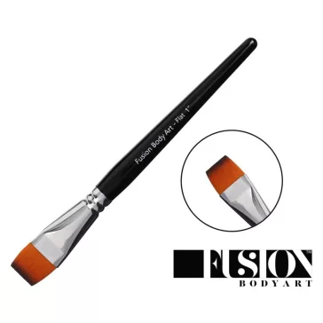 Fusion Body Art Flat 1 Inch professzionális one stroke arcfestő ecset csíkos arcfestékekhez