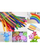 Modellező lufi 100 db-os vegyes színű csomag lufifigurák készítéséhez