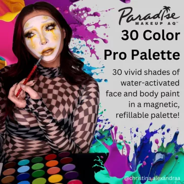 Mehron Paradise Pro Makeup AQ 30 színű paletta – vízbázisú arcfesték