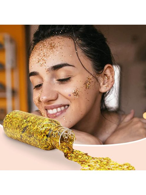 Laura Serna Chunky face and Body glitter gel - Arany