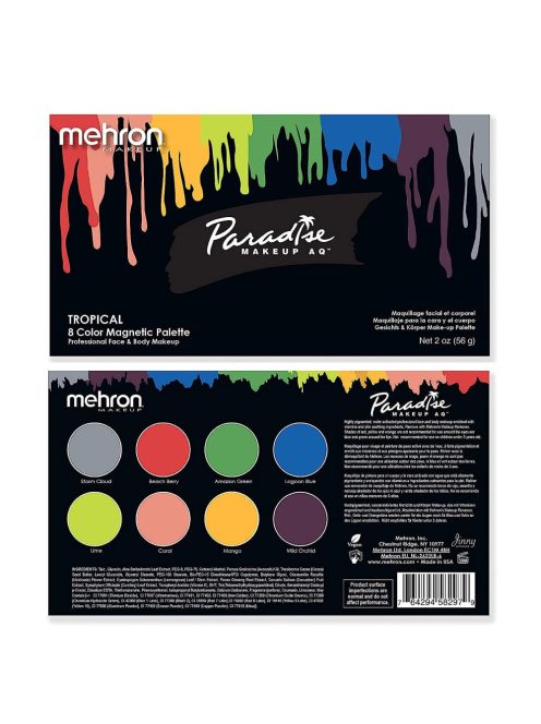 Mehron Paradise Makeup AQ - 8-color palette - Tropical