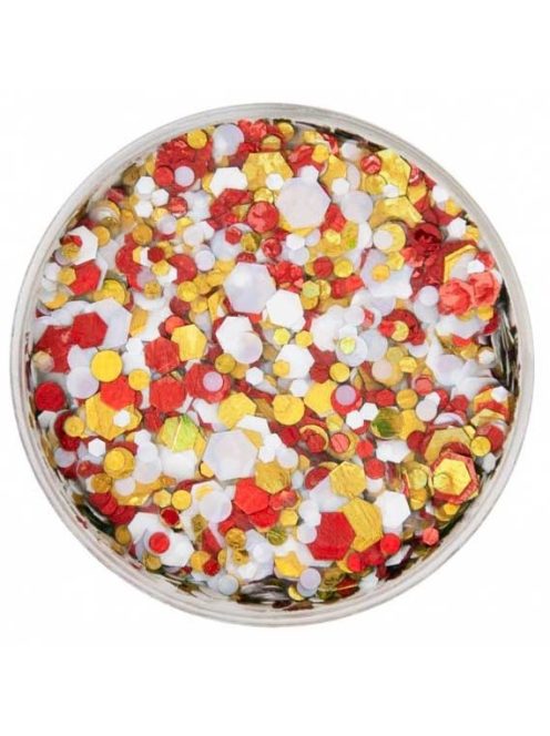 PXP chunky   csillámkrém - piros-fehér-arany 40ml