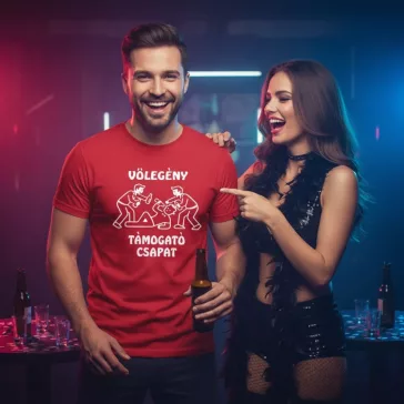 Vőlegény Támogató Csapat póló legénybúcsúra uniszex