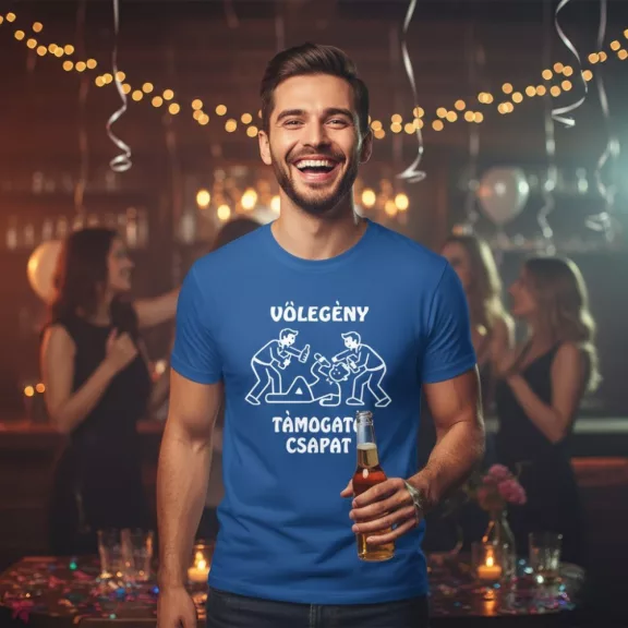 Vőlegény Támogató Csapat póló legénybúcsúra uniszex
