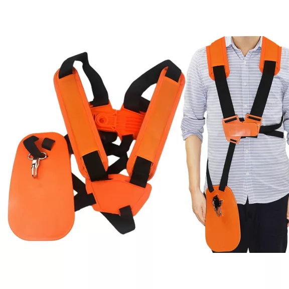 Állítható ergonomikus kasza heveder fűkaszához párnázott vállrésszel és fém gyorszárral