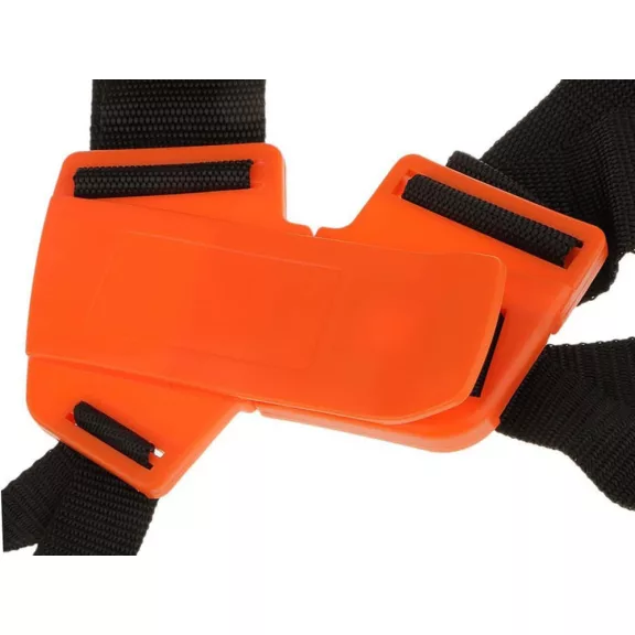 Állítható ergonomikus kasza heveder fűkaszához párnázott vállrésszel és fém gyorszárral