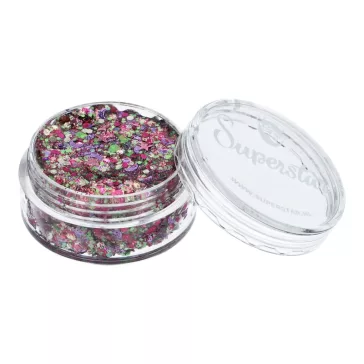Tündér hatású Superstar chunky glitter krém sokszínű hologramos csillogással