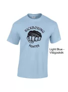 Kickboxing Fighter kereknyakú pamut póló kick box mintával uniszex