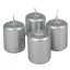 Adventi gyertya metál ezüst 4db/cs 40x60 mm
