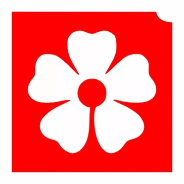 KiviArt 4x4cm Csillámtetoválás sablon 13 virág 