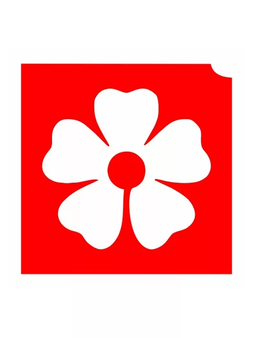 KiviArt 4x4cm Csillámtetoválás sablon 13 virág 