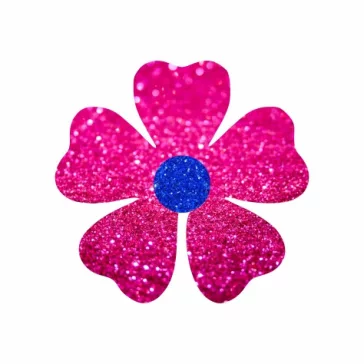 KiviArt 4x4cm Csillámtetoválás sablon 13 virág 